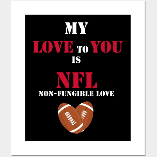 non fungible football fan valentines day Posters and Art